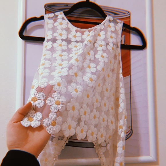 sheer daisy top